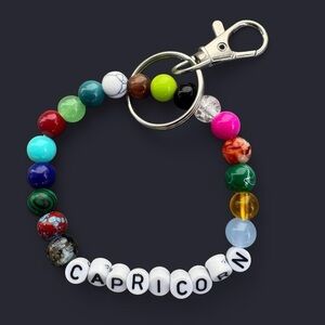 Capricorn Zodiac Keychain Bracelet